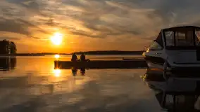 Zachód słońca nad jeziorem Święcajty, kwiecień 2024 r. - zdjęcie 32