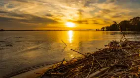 Zachód słońca nad jeziorem Niegocin, kwiecień 2024 r. - zdjęcie 2