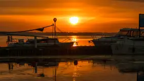 Wschód słońca nad jeziorem Niegocin, AZS Wilkasy, maj 2024 r. - zdjęcie 15