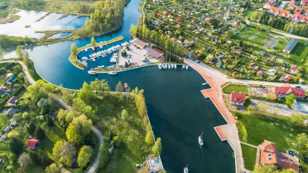 Węgorzewo z lotu ptaka, kwiecień 2024 r. - zdjęcie 7