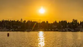 Zachód słońca nad jeziorem Ryńskim z pokładu żaglówki, czerwiec 2024 r. - zdjęcie 17