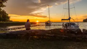 Zachód słońca w przystani Rajcocha, lipiec 2024 r. - zdjęcie 4