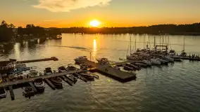 Zachód słońca nad jeziorem Bocznym, Marina Lester Club, lipiec 2024 r. - zdjęcie 1