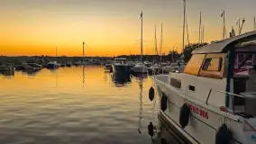 Kilka zdjęć po zachodzie słońca w ekomarinie Giżycko, wrzesień 2024 r. - zdjęcie 6