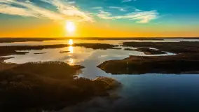 Wschód słońca nad jeziorem Dargin, most Sztynorcki, grudzień 2024 r. - zdjęcie 21