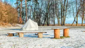 Zimowe mobilne biuro Mazury24, czyli Arek na biwaku, grudzień 2024 r. - zdjęcie 1