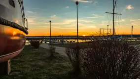 Zachód słońca, Ekomarina Giżycko, grudzień 2024 r. - zdjęcie 28