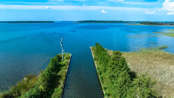 Kanał Jegliński z drona, wrzesień 2024 r.