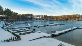 Zimowe jezioro Tajty i okolice z drona, styczeń 2025 r. - zdjęcie 4