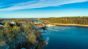 Zimowe jezioro Tajty i okolice z drona, styczeń 2025 r. - zdjęcie 15