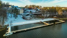 Zimowe jezioro Tajty i okolice z drona, styczeń 2025 r. - zdjęcie 16