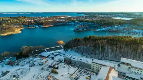 Zimowe jezioro Tajty i okolice z drona, styczeń 2025 r. - zdjęcie 23