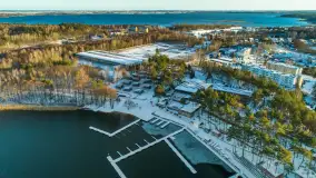 Zimowe jezioro Tajty i okolice z drona, styczeń 2025 r. - zdjęcie 34