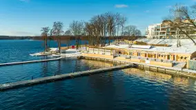 Zimowa zatoka Tracz na zdjęciach z lotu ptaka, styczeń 2025 r. - zdjęcie 2