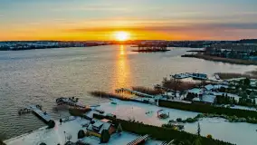 Zachód słońca nad jeziorem Tajty, styczeń 2025 r. - zdjęcie 8