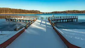 Łabędzi Ostrów w Pięknej Górze w zimowej aurze, styczeń 2025 r. - zdjęcie 1