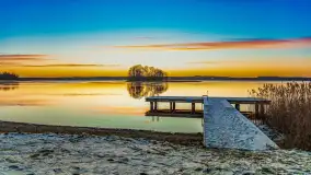 Wschód słońca nad jeziorem Święcajty w Kolonii Rybackiej - zdjęcie 44