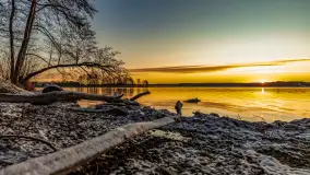 Wschód słońca nad jeziorem Święcajty w Kolonii Rybackiej - zdjęcie 11