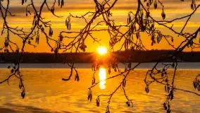 Wschód słońca nad jeziorem Święcajty w Kolonii Rybackiej - zdjęcie 5