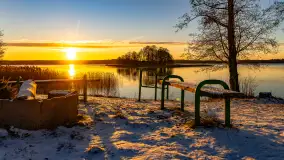 Wschód słońca nad jeziorem Święcajty w Kolonii Rybackiej - zdjęcie 26