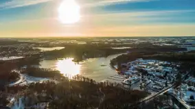 Zimowe Mazury na ujęciach z drona, styczeń 2025 r. - zdjęcie 11