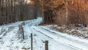 Zachód słońca nad jeziorem Skarż Wielki, luty 2025 r. - zdjęcie 2