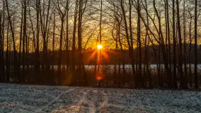 Zachód słońca nad jeziorem Skarż Wielki, luty 2025 r. - zdjęcie 6