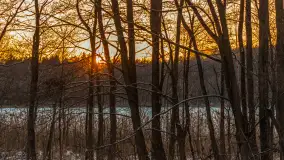 Zachód słońca nad jeziorem Skarż Wielki, luty 2025 r. - zdjęcie 18