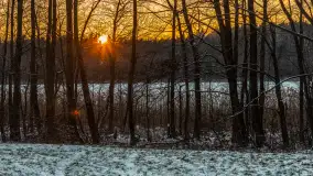 Zachód słońca nad jeziorem Skarż Wielki, luty 2025 r. - zdjęcie 21