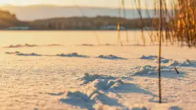 Zachód słońca nad jeziorem Kisajno, Piękna Góra, luty 2025 r. - zdjęcie 18