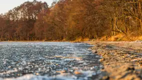 Zachód słońca nad jeziorem Mamry, Zwierzyniecki Róg, marzec 2025 r. - zdjęcie 7