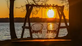 Zachód słońca nad jeziorem Mamry, Zwierzyniecki Róg, marzec 2025 r. - zdjęcie 22