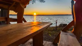 Zachód słońca nad jeziorem Mamry, Zwierzyniecki Róg, marzec 2025 r. - zdjęcie 23