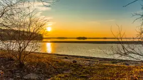 Zachód słońca na Fuledzie, jezioro Dobskie, marzec 2025 r. - zdjęcie 15