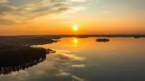 Zachód słońca na Fuledzie, jezioro Dobskie, marzec 2025 r. - zdjęcie 12