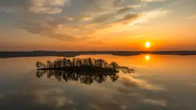 Zachód słońca na Fuledzie, jezioro Dobskie, marzec 2025 r. - zdjęcie 9