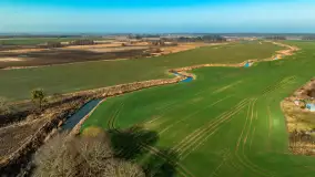 Rzeki Guber i Sajna na zdjęciach z drona, marzec 2025 r. - zdjęcie 9