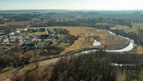 Rzeki Guber i Sajna na zdjęciach z drona, marzec 2025 r. - zdjęcie 8