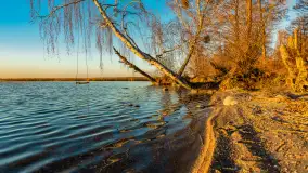 Zachód nad jeziorem Śniardwy, Szeroki Ostrów, marzec 2025 r. - zdjęcie 8