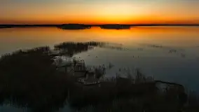 Zachód nad jeziorem Śniardwy, Szeroki Ostrów, marzec 2025 r. - zdjęcie 13