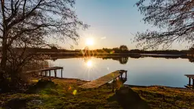 Zachód słońca nad Bindugą Zimny Kąt, marzec 2025r. - zdjęcie 1