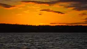 Zachód słońca nad jeziorem Kisajno, widziany z portu COS - zdjęcie 24