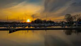 Zachód słońca nad Sztynortem, kwiecień 2025 r. - zdjęcie 15