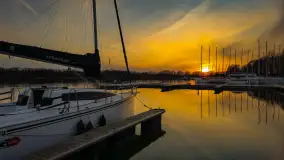 Zachód słońca nad Sztynortem, kwiecień 2025 r. - zdjęcie 17