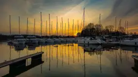 Zachód słońca nad Sztynortem, kwiecień 2025 r. - zdjęcie 10