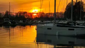 Zachód słońca nad Sztynortem, kwiecień 2025 r. - zdjęcie 11