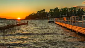 Zachód słońca nad zatoką Tracz i jeziorem Kisajno - zdjęcie 33