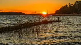 Zachód słońca nad zatoką Tracz i jeziorem Kisajno - zdjęcie 8