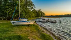 Zachód słońca nad zatoką Tracz i jeziorem Kisajno - zdjęcie 29