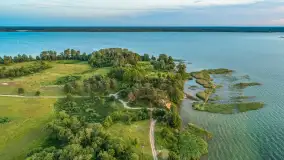 Zachód słońca nad jeziorem Śniardwy i wyspą Szeroki Ostrów, czerwiec 2025 r. - zdjęcie 5